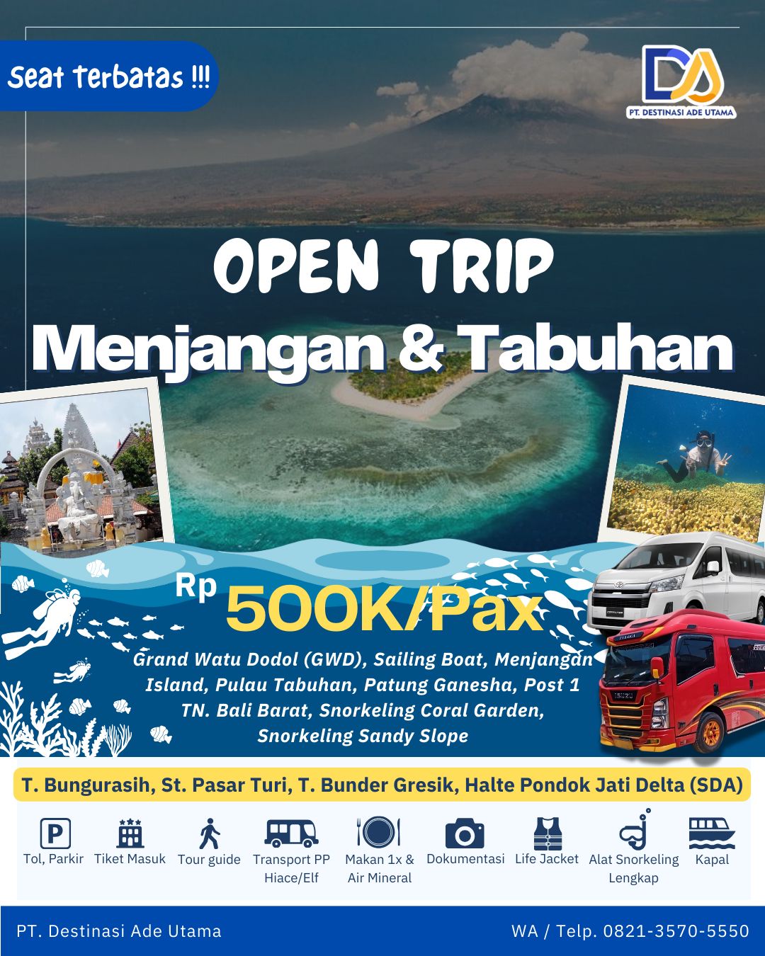 OPEN TRIP PULAU MENJANGAN - BWI