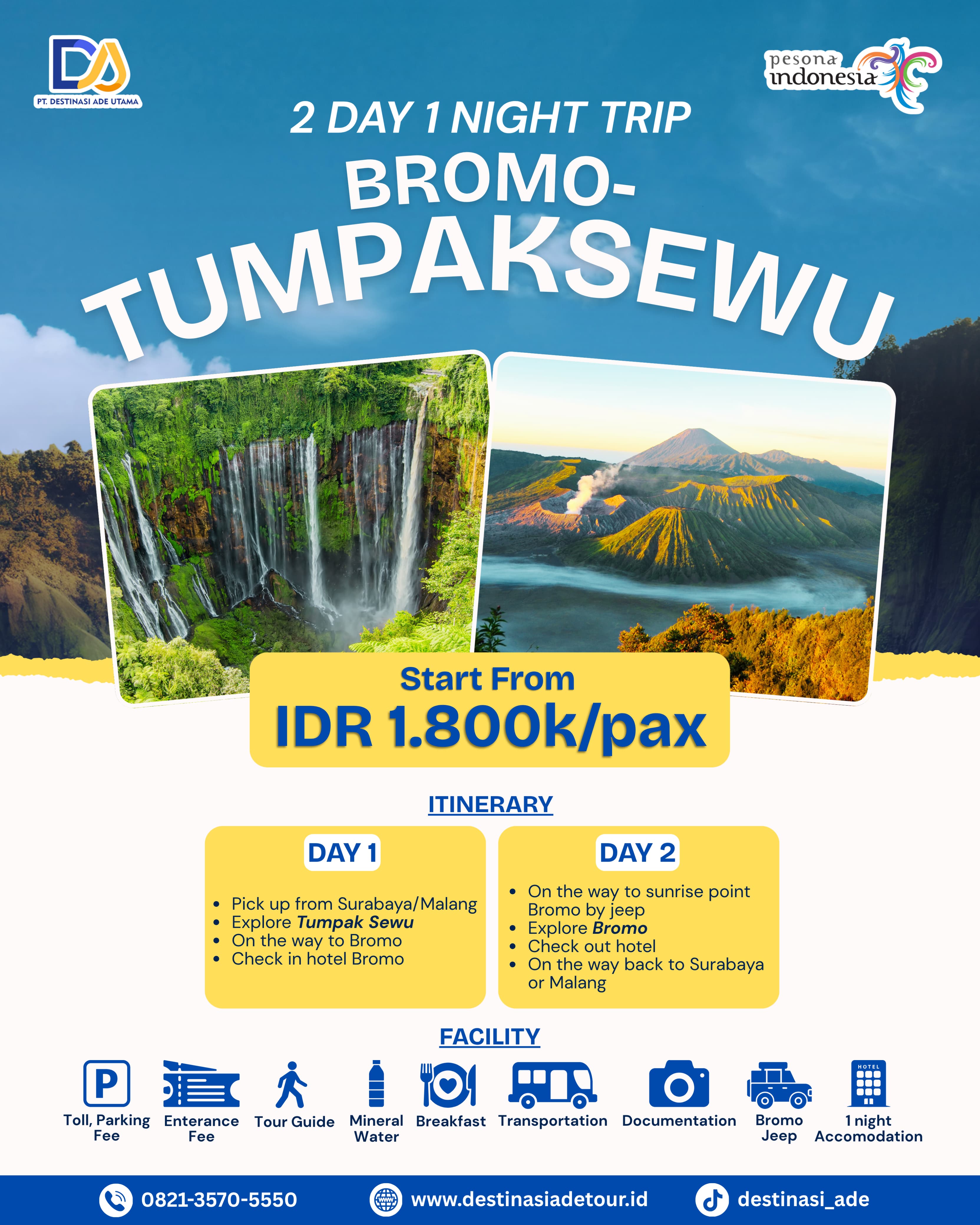 TUMPAKSEWU BROMO 2DAY1NIGHT
